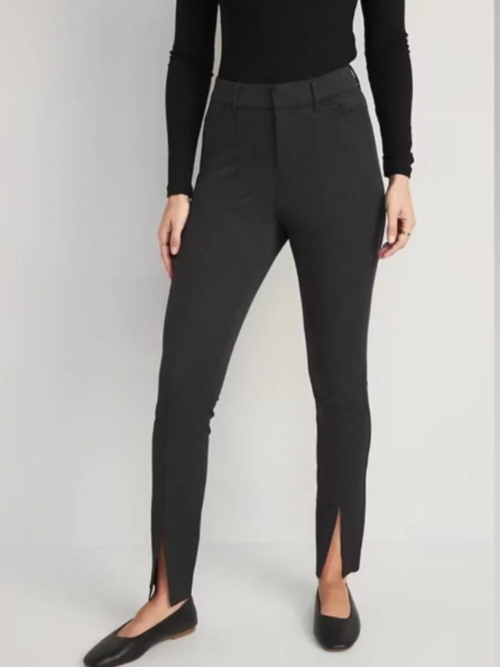 Old Navy High-Rise Pixie Split Hem Pants - Gray Size 8
